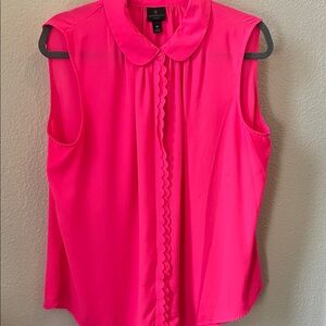 Worthington Sleeveless Hot Pink Blouse 1X